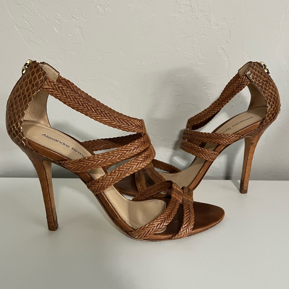 Alexandre Birman braided leather heels - sz 8.5